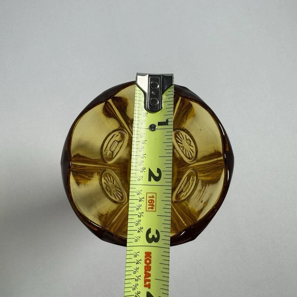 Vintage Fostoria Amber Coin Glass 8